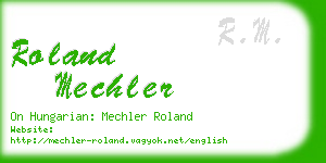 roland mechler business card